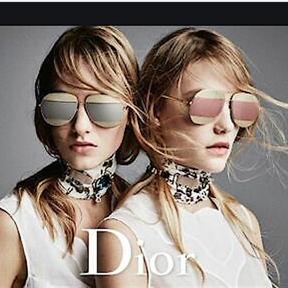Christian Dior Christian Dior DiorSplit1 1VTSQ Sunglasses Women\'s Yellow Gold